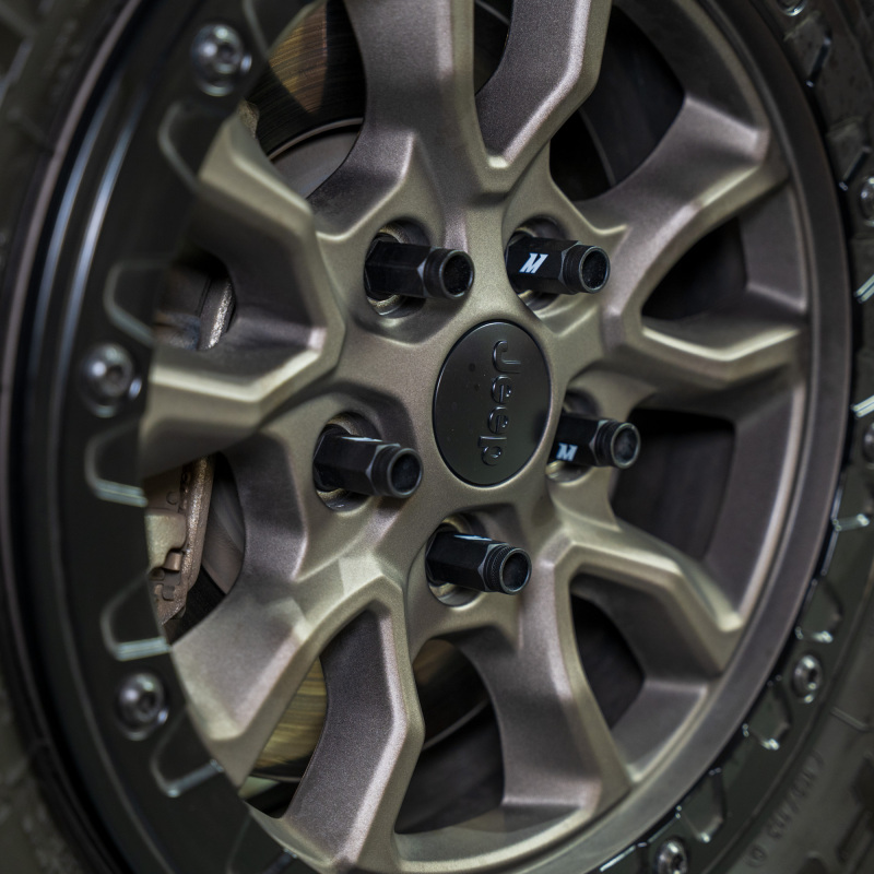 23 Black Spike Lug Nuts 14x1.5 For 2019 & Newer Jeep Wrangler JL
